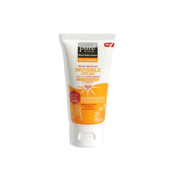 Pure Beauty Invisible Sunscreen Cream SPF 100 Lightweight Moisturizing 50ml