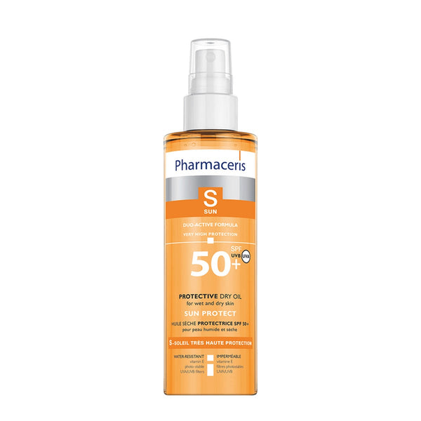 Pharmaceris S Protective Dry Oil Sunscreen, Duo-Active Water-Resistant Formula, 200 ml