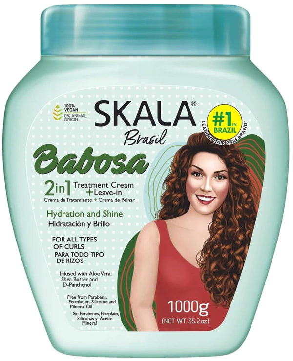 Skala Babosa Hair Treatment Conditioning Cream, Aloe Vera, Shea Butter & D-Panthenol, 1000 g