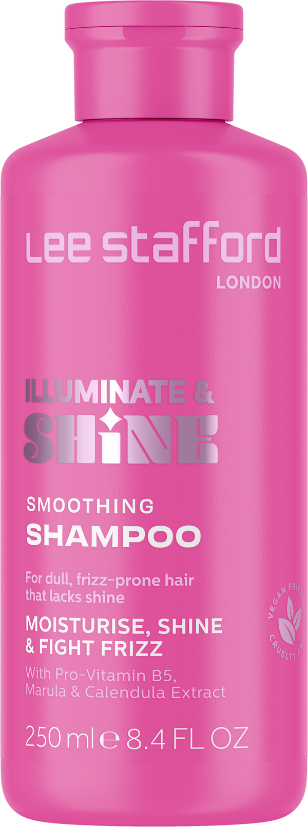 Lee Stafford Illuminate & Shine Shampoo Smoothing Liquid Pro-Vitamin B5 Marula Calendula 250ml