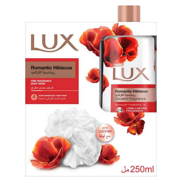 Lux Romantic Hibiscus Body Wash Gel with EverScent Essential Oil, 250ml