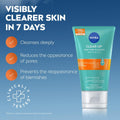 NIVEA Clear-Up Deep Pore Face Wash, Sea Salt, Salicylic Acid, 150 ml