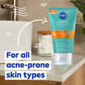 NIVEA Clear-Up Deep Pore Face Wash, Sea Salt, Salicylic Acid, 150 ml