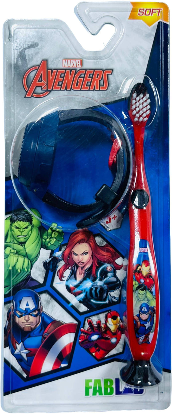 Fablab Avengers Kids Toothbrush with Soft Bristles and Light-Up Watch