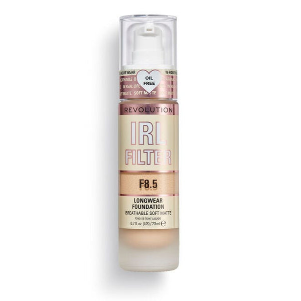 Makeup Revolution IRL Filter Longwear Foundation Soft Matte Niacinamide F8.5