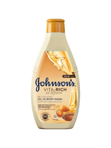 Johnson's Vita-Rich Body Wash with Almond Oil and Shea Butter, 250 ml