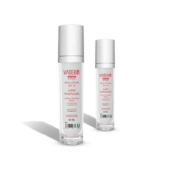 Vaderm Face Lotion, Lightweight Moisturizing Formula, Chilean Tree Bark Extract, Vitamin E, SPF 15, 50 ml
