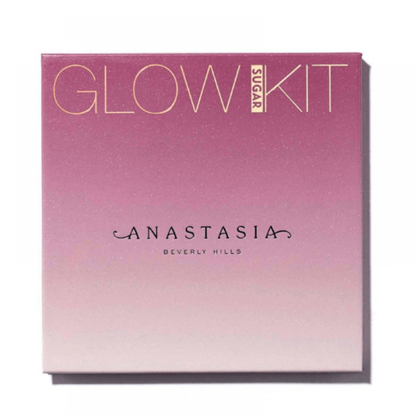 Anastasia Beverly Hills Glow Sugar Highlighter Kit Powder Finish 4 Warm Earthy Shades with Fan Brush