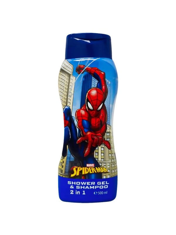 Spider-Man Kids 2-in-1 Shampoo and Shower Gel, Hair and Body Cleanser, 500ml