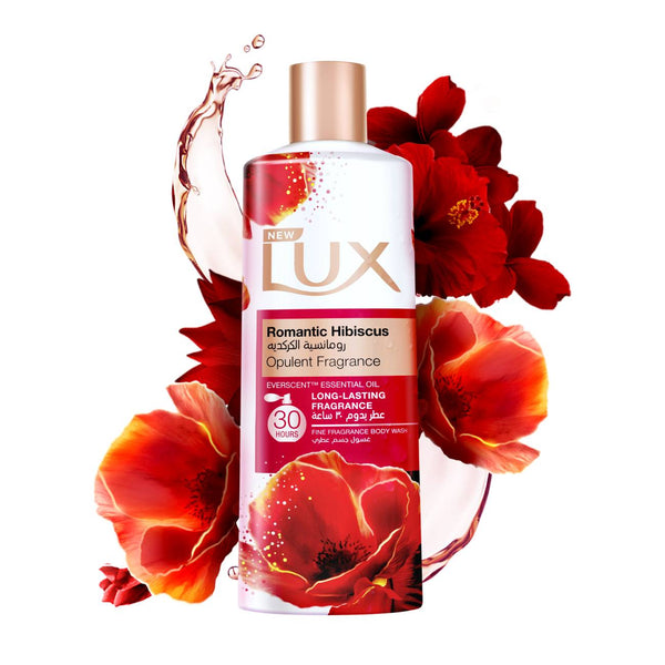LUX Opulent Fragrance Body Wash Gel Romantic Hibiscus with Everscent Essential Oil 500ml