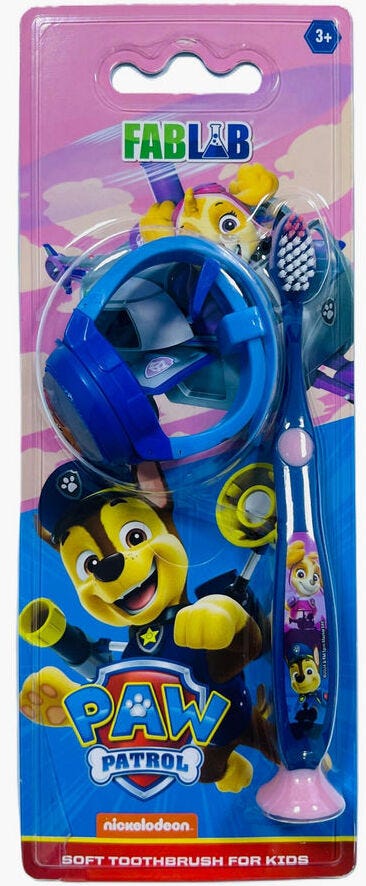 Fablab Paw Kids Toothbrush with Light-Up Watch, Soft Bristles