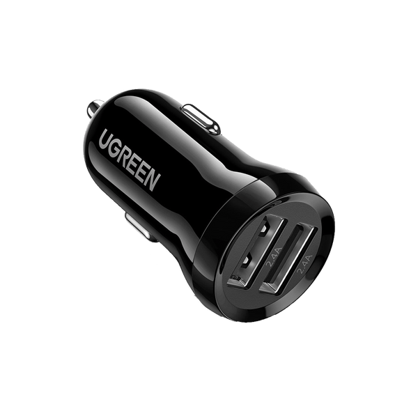 Ugreen Car Charger Dual USB 24W Black