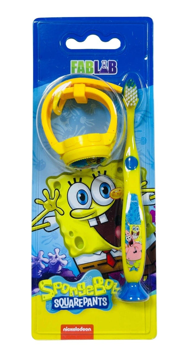 Fablab SpongeBob Kids Toothbrush With Light-Up Watch, Soft Bristles, 1 Pc