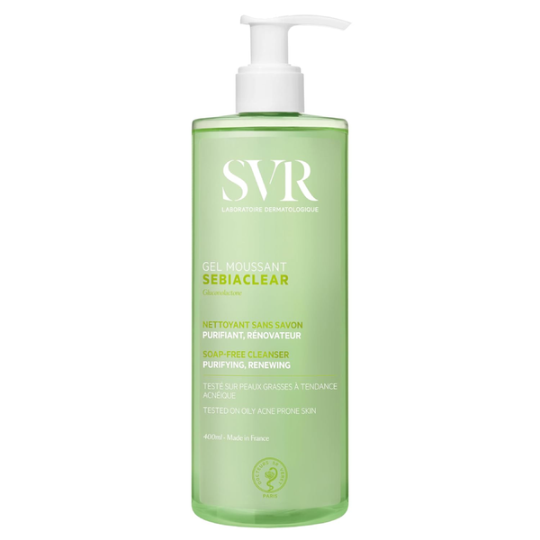 SVR Sebiaclear Gel Moussant Foaming Cleanser with Salicylic Acid, 400ml
