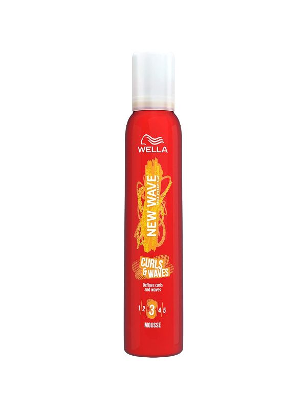 Wella New Wave Curl Mousse Flexible Hold Heat Styling Care 200ml