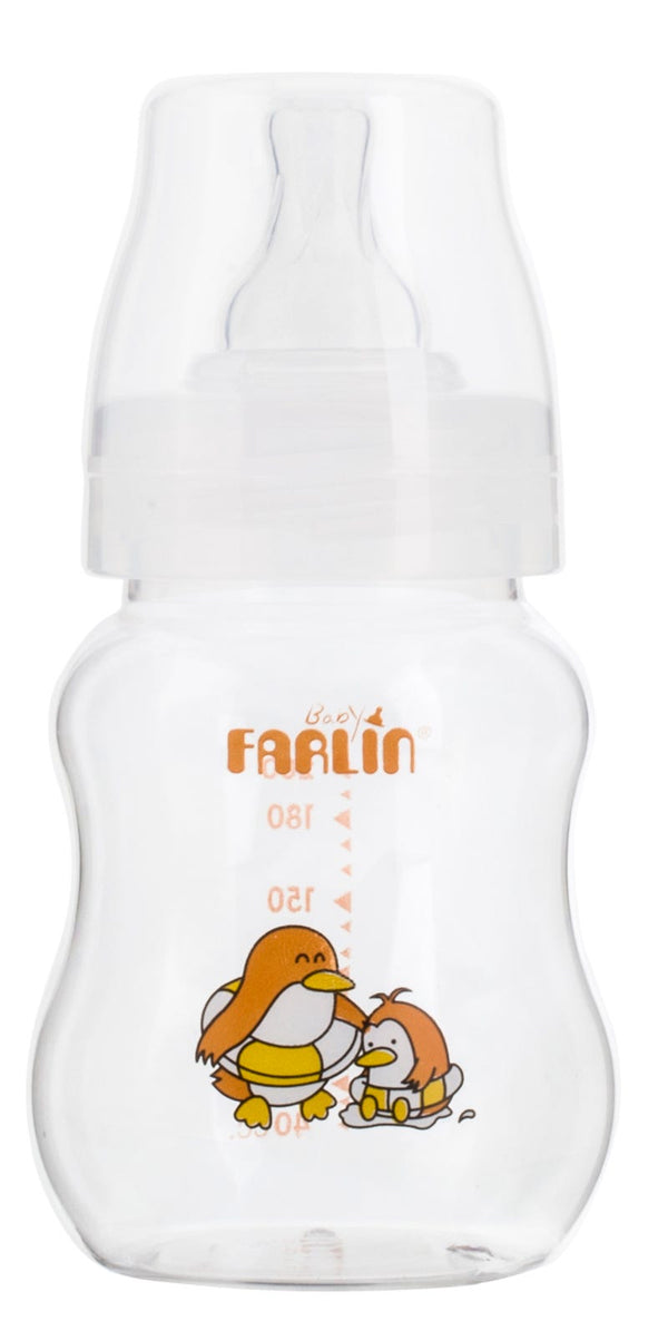 Farlin Wide-Neck Plastic Feeding Bottle, Golden Triangle Nipple, Anti-Colic System, 200ml