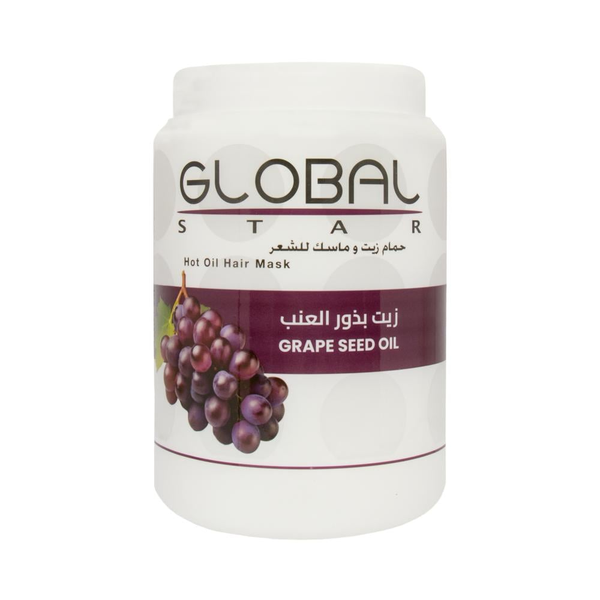 GLOBAL STAR Hot Oil Hair Mask with Grape Seed Oil, 1500 ml