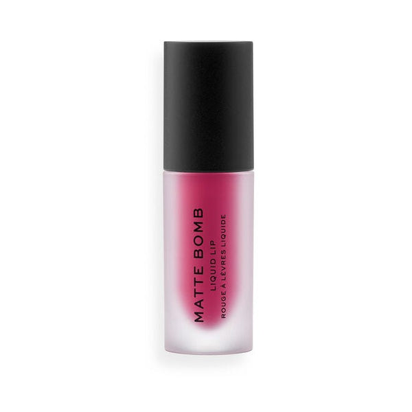 Makeup Revolution Matte Bomb Creamy Matte Liquid Lipstick Raspberry Seed Oil Burgundy Star