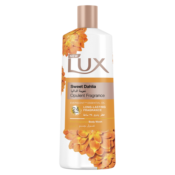 LUX Sweet Dahlia Body Wash Gel, Everscent Essential Oil, Floral Fragrance, 500 ml