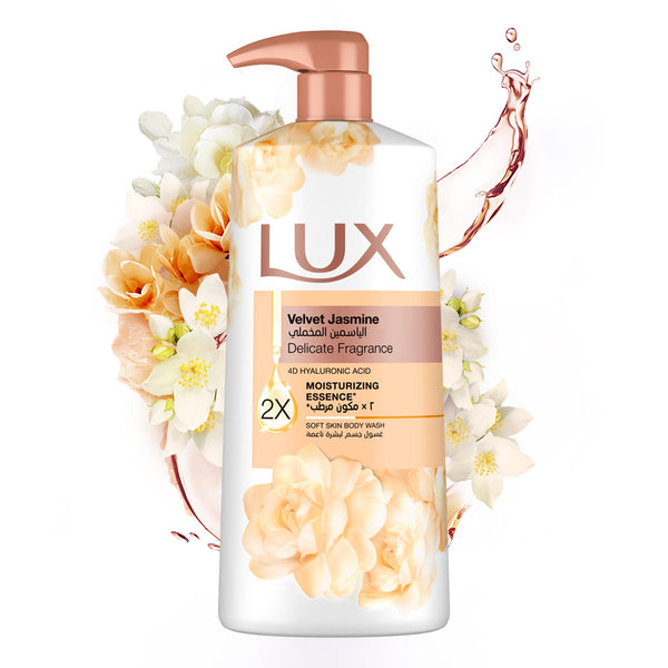 LUX Delicate Fragrance Body Wash Gel 4D Hyaluronic Acid Velvet Jasmine 700ml