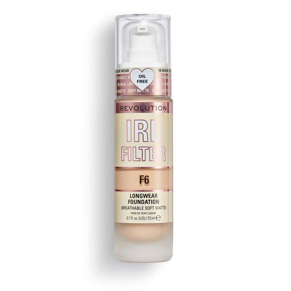 Makeup Revolution IRL Filter Longwear Foundation Soft Matte F6