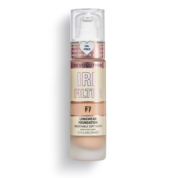 Makeup Revolution IRL Filter Longwear Foundation Soft-Focus Matte Niacinamide F7