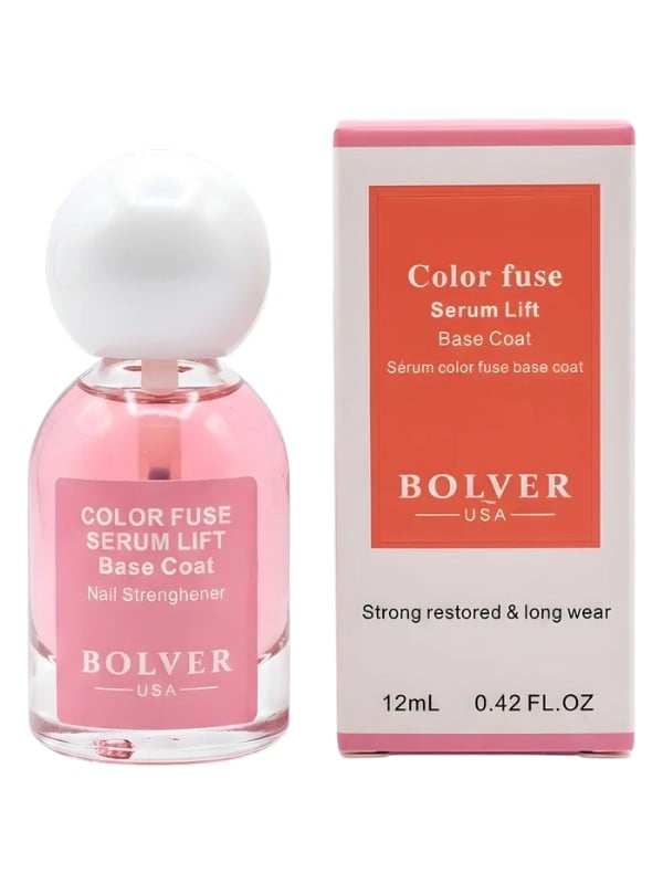 Bolver French Nail Polish Top Coat BV006, Quick-Drying Glassy Shine, 12ml