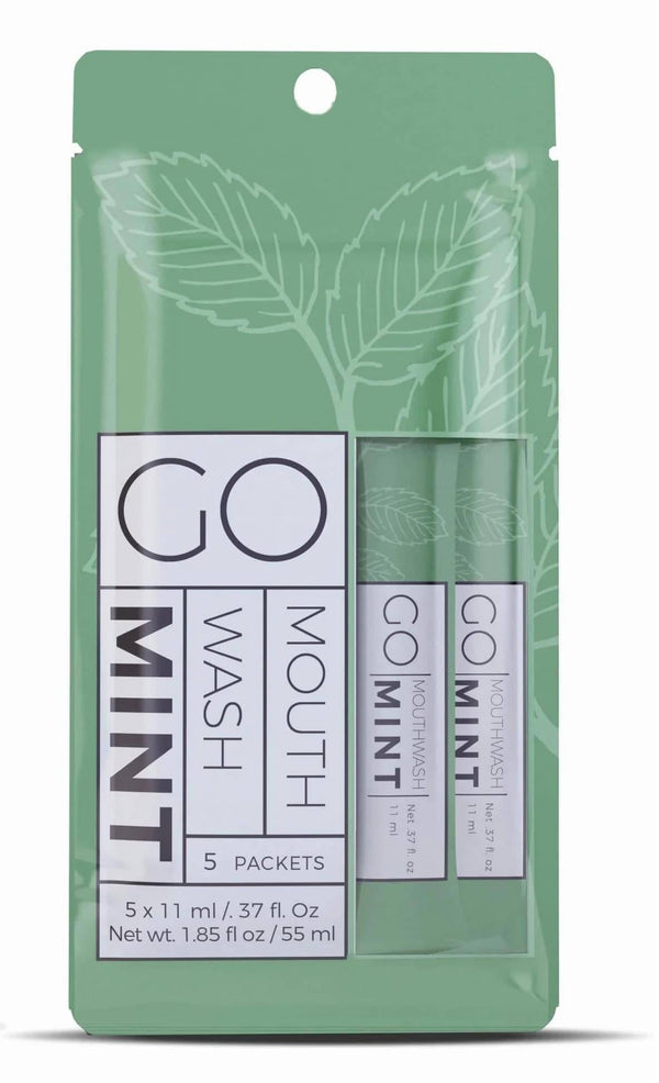 GO Smooth Mint Mouthwash Liquid Travel Pack, 5 Packets