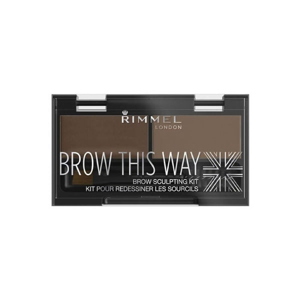Rimmel London Brow This Way Brow Sculpting Kit Powder and Setting Wax 002 Medium Brown