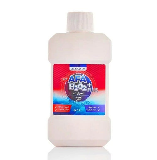 AFA H2O2 Plus Mouthwash Liquid with Chlorhexidine and Menthol, 250 ml