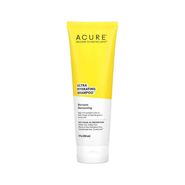 Acure Ultra Hydrating Shampoo for Dry & Damaged Hair, Argan & Pumpkin Seed Oil, 236 ml