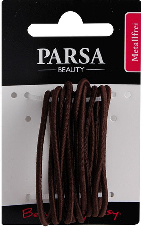 Parsa Pony-O Thin Brown Hair Ties 5 cm, 12 Pieces