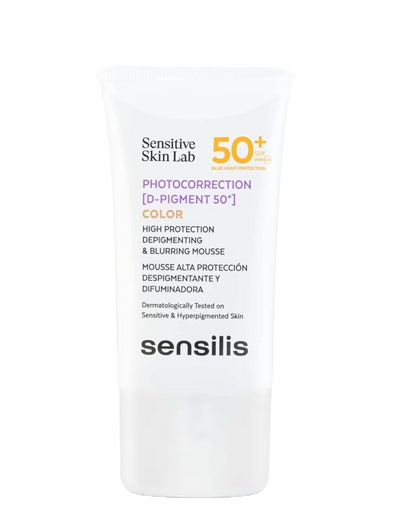 Sensilis Photocorrection D-Pigment 50+ Color Mousse SPF50+ UVA UVB Blue Light Protection 40ml