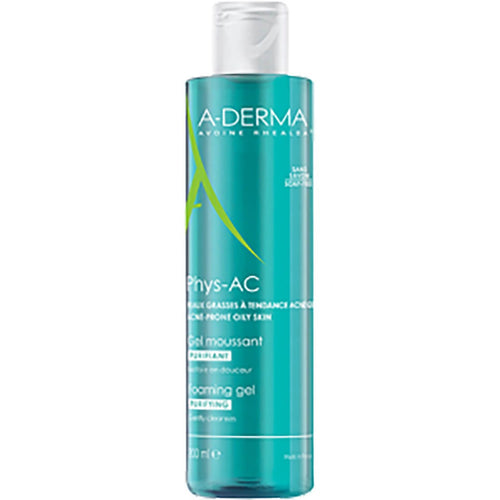 A-Derma Biology Cleansing Gel Foaming Face Cleanser for Breakout-Prone Skin 200 ml