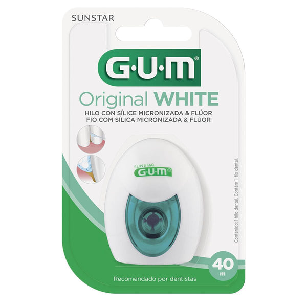 GUM Original White Dental Floss Waxed Fluoride Mint