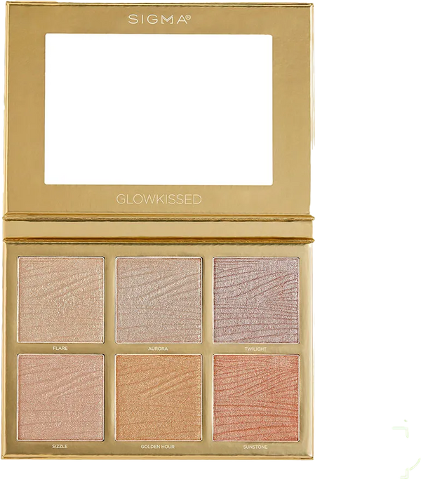 Sigma Beauty Glowkissed Highlight Palette Metallic Highlighters 6 Shades