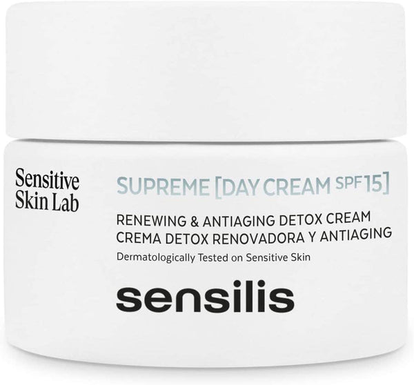 Sensilis Supreme Real Detox Day Cream SPF15 Argan Oil Vitamin C & E 50ml