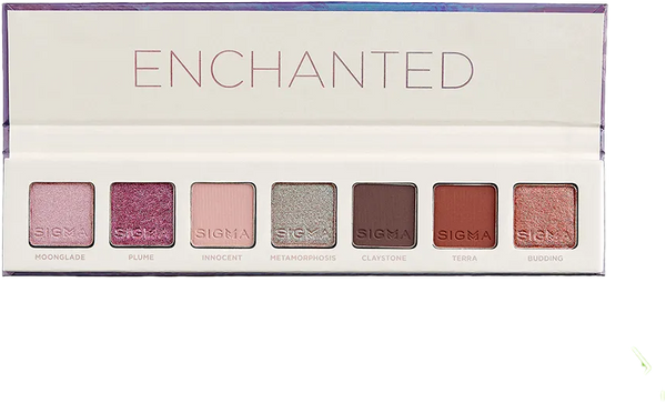 Sigma Beauty Enchanted Eyeshadow Palette 7 Shades Mixed Finishes Travel Size