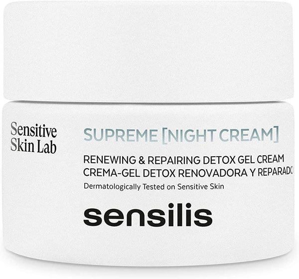 Sensilis Supreme Real Detox Night Cream Gel-Cream Sodium Hyaluronate 50ml