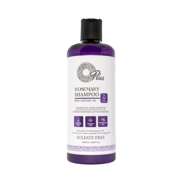 OPlus Rosemary & Lavender Oil Shampoo, Sulfate-Free Hair Cleanser, 500 ml