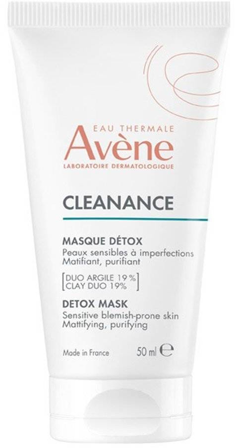 Avene Cleanance Detox Mask Cream Face Mask, Purifying Clay and Perlite, 50 ml