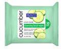 Beauty Formulas Cucumber Cool Moist Cleansing Facial Wipes, Makeup Remover, 30 Pieces