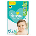 Pampers Baby-Dry Taped Diapers Size 4+ 10-15kg Giant Pack, 74