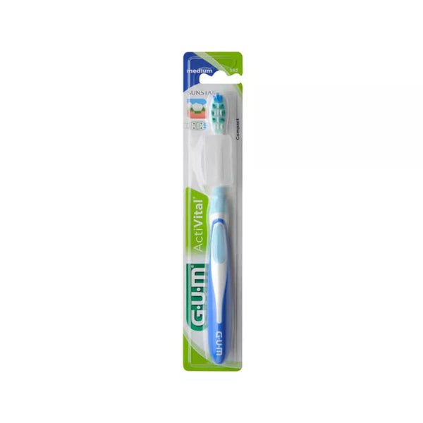 GUM Activital Medium Toothbrush Compact Ergonomic Handle