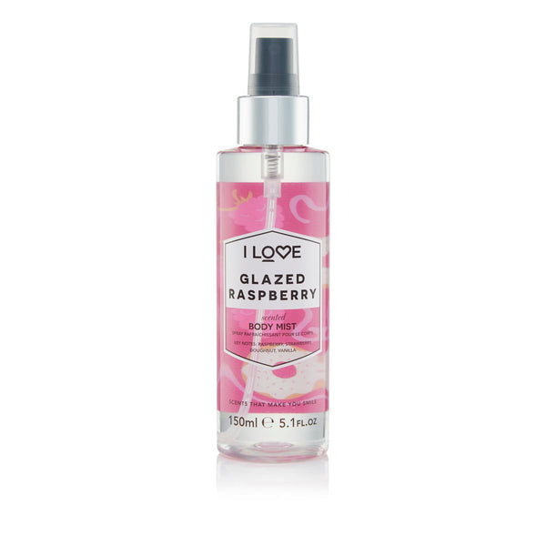 I Love Glazed Raspberry Body Mist Sweet Floral Fragrance 150ml