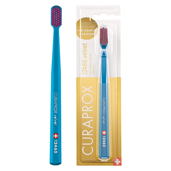 Curaprox CS 12460 Velvet Ultra Soft Toothbrush, 12460 Curen Filaments, Compact Head