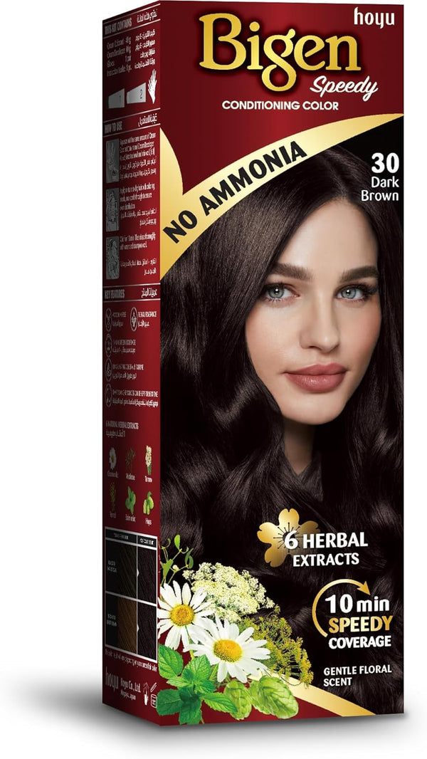 Bigen Lady Color No Ammonia Cream Hair Color Dark Brown 30