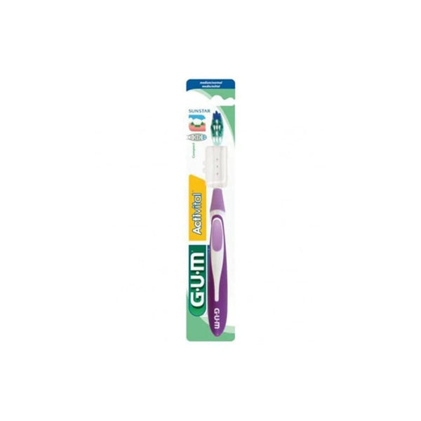 GUM Activital Ultra Compact Soft Toothbrush, Travel-Friendly Ergonomic Handle