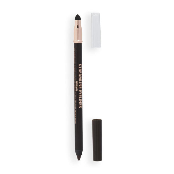 Makeup Revolution Streamline Waterline Eyeliner Pencil Brown With Smudger