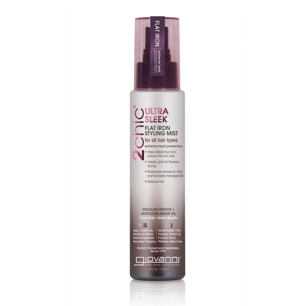 Giovanni 2Chic Ultra Sleek Flat Iron Styling Mist Keratin Argan Oil 118ml